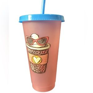 👜NEW - Frappuccino Reusable Color-Changing cold cup‎ - 24oz
